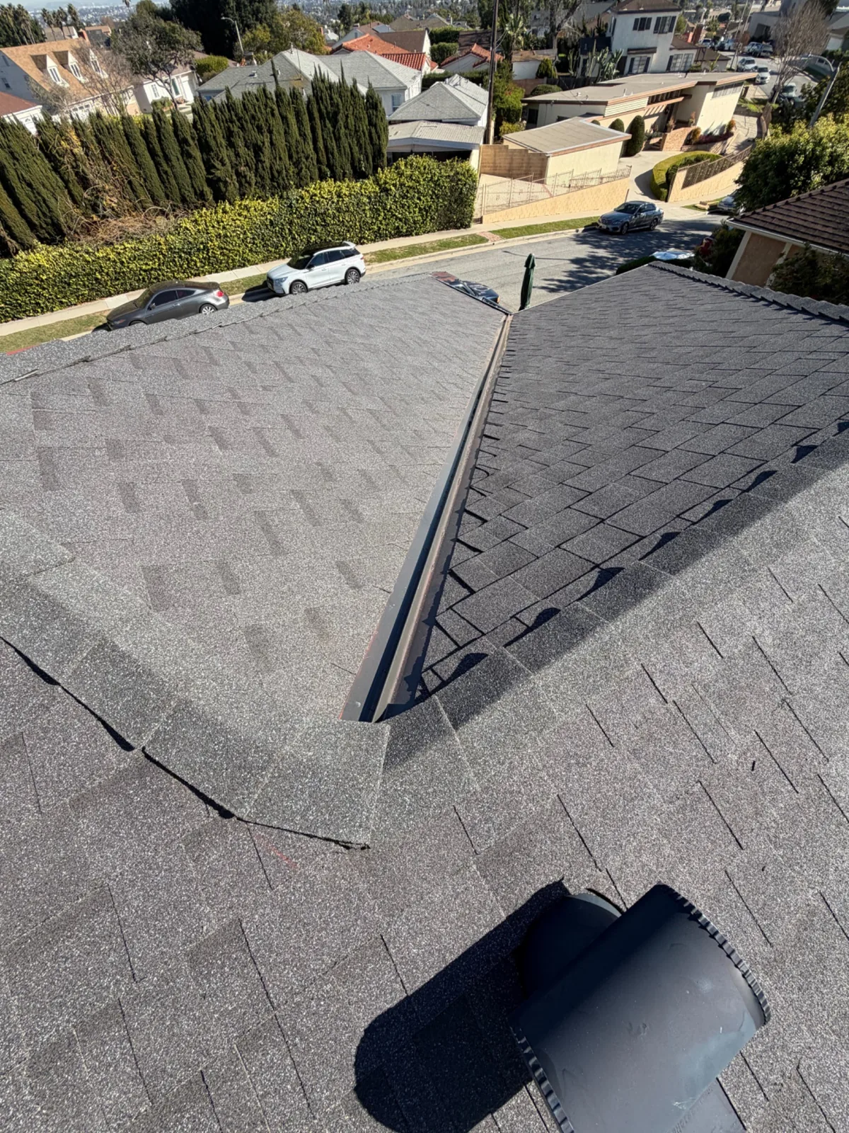 Finished roof detail and valley